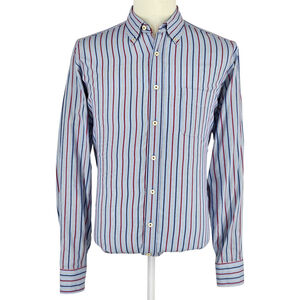 Classic Stripe Casa Moda Dress Shirt Men’s Large Woven Cotton Button Down
